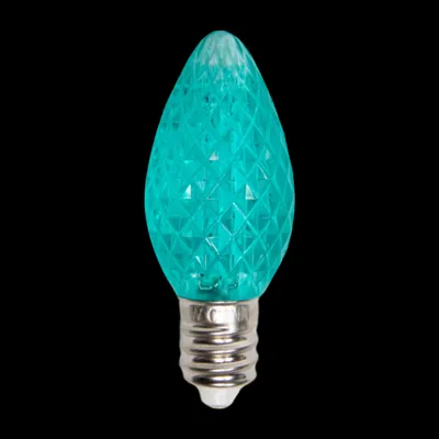 C7LEDF-TL — C7 LED Faceted Bulb – Teal