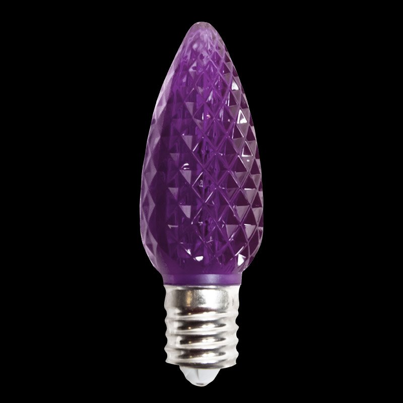C9V2LEDF-PL — C9 V2 LED Faceted Bulb – Purple