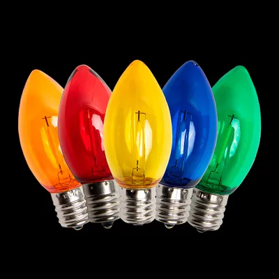 C9LEDFIL-MU — C9 LED Filament Bulb – Multi (R/G/Y/B/O)