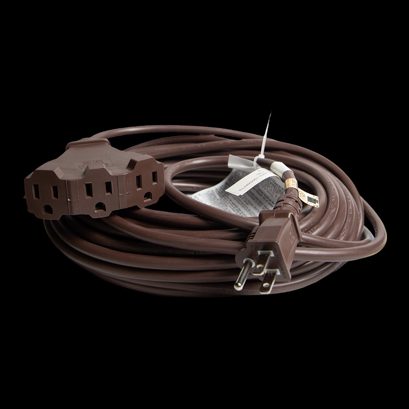 ACTTXT50-BR — 50′ Triple Tap Extension Cord – Brown