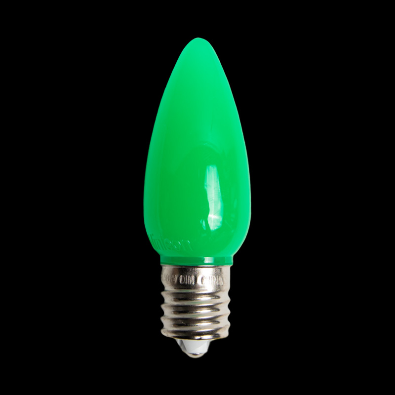 C9LEDO-GR — C9 LED Opaque Bulb Green