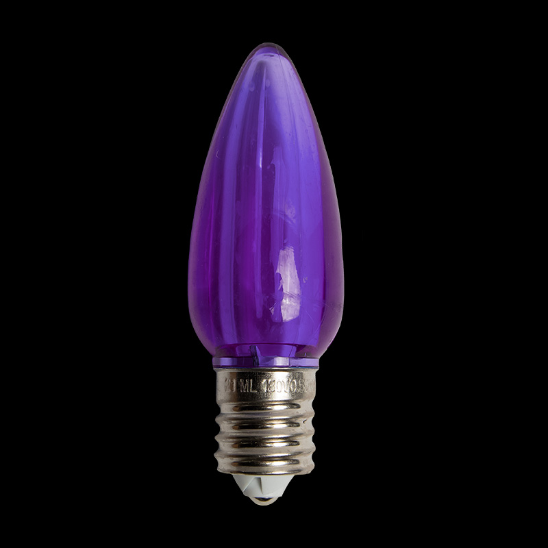 C9LEDT-PL — C9 LED Transparent Bulb Purple