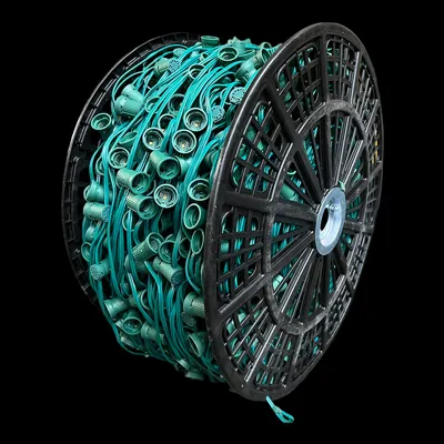 C91000-GR12 — 1000′ C9 SPT-1 Socket Cord 12″ Spacing – Green