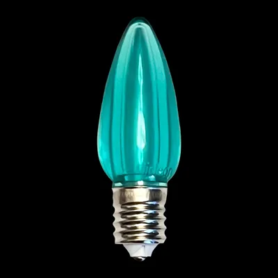 C9LEDT-TL — C9 LED Transparent Bulb Teal