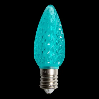 C9V2LEDF-TL — C9 V2 LED Faceted Bulb – Teal