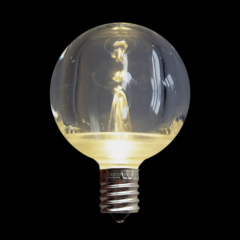 G50E12LEDT-TWW — G50/E12 LED Transparent Bulb – Traditional Warm White