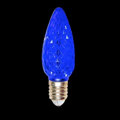 C9V2LEDF-BL — C9 V2 LED Faceted Bulb – Blue