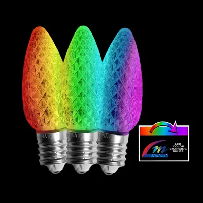 C9LEDF-SCC — C9 LED Faceted Bulb – Slow Color Changing