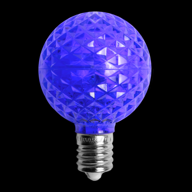 G50LEDF-BL — G50 LED Transparent Bulb – Blue