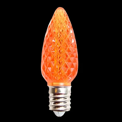C9V2LEDF-OR — C9 V2 LED Faceted Bulb – Orange