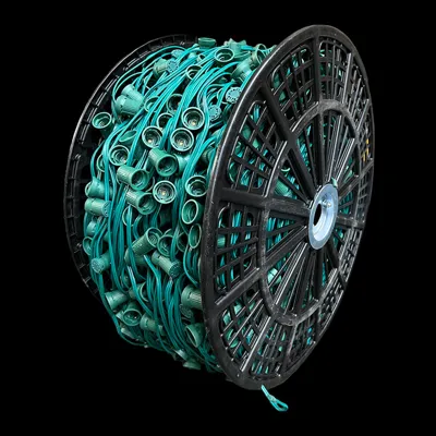 C91000-GR18 — 1000′ C9 SPT-1 Socket Cord 18″ Spacing – Green