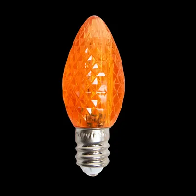 C7LEDF-OR — C7 LED Faceted Bulb – Orange
