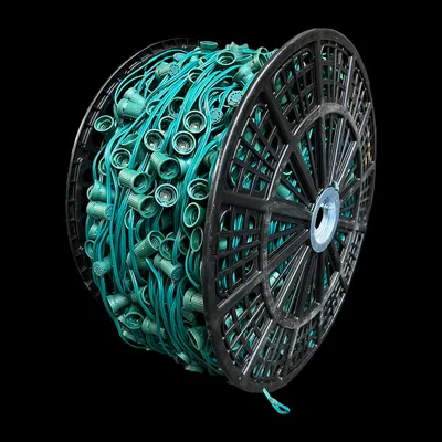 C91000-GR24 — 1000′ C9 SPT-1 Socket Cord 24″ Spacing – Green