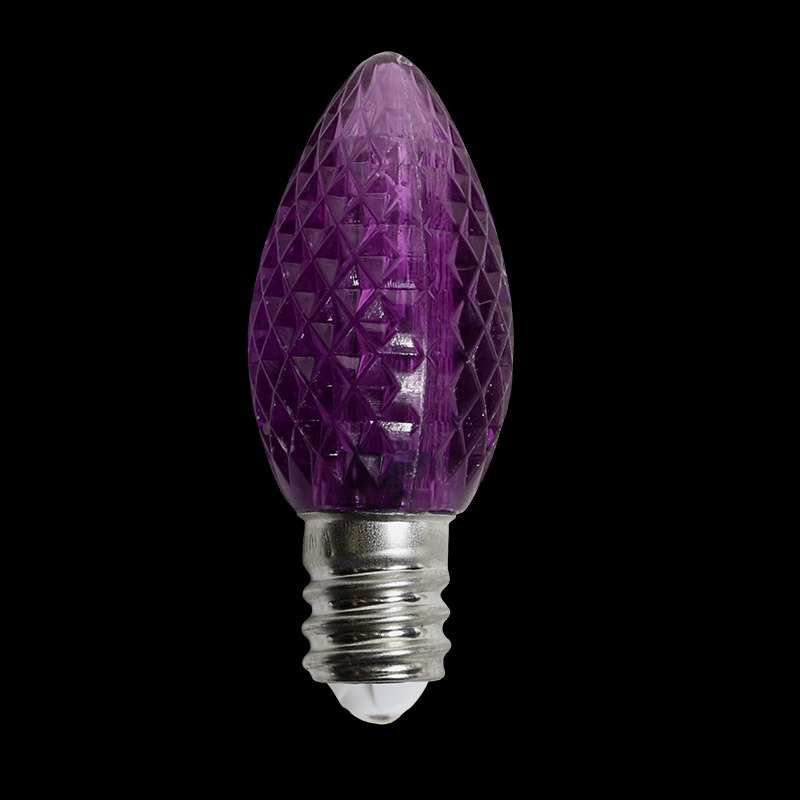 C7LEDF-PL — C7 LED Faceted Bulb – Purple