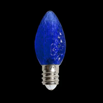 C7LEDF-BL — C7 LED Faceted Bulb – Blue