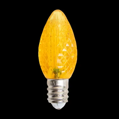 C7LEDF-YL — C7 LED Faceted Bulb – Yellow