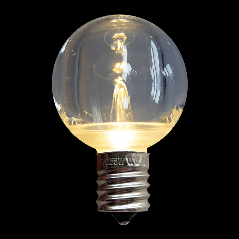 G50E17LEDT-TWW — G50/E17 LED Transparent Bulb – Traditional Warm White