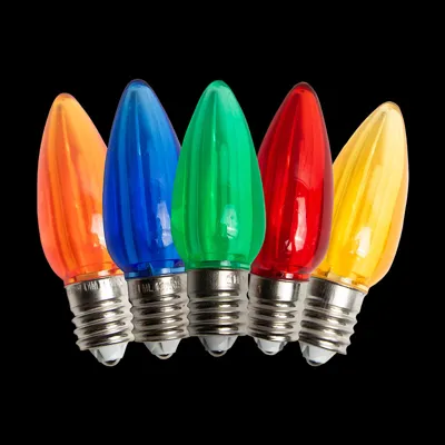 C9LEDT-MU — C9 LED Transparent Bulb – Multi (R/G/Y/B/O)