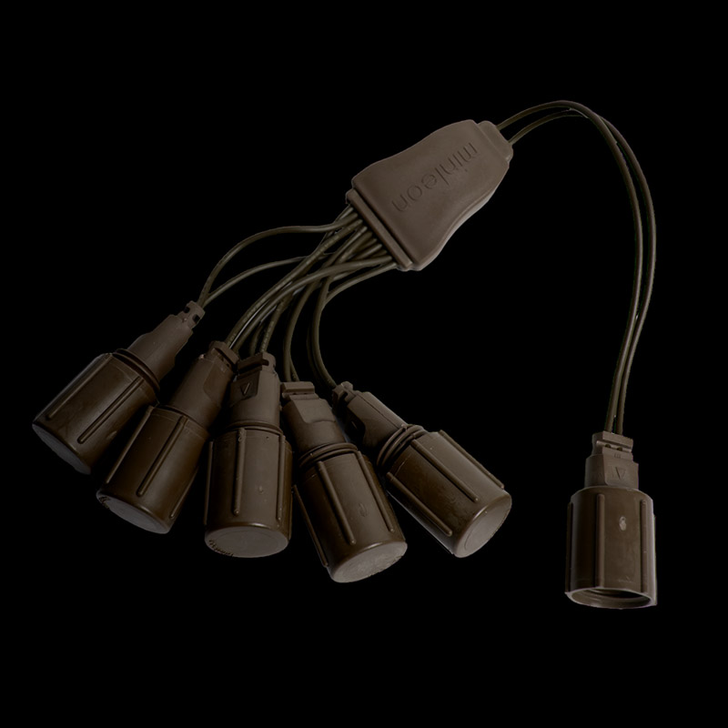 CX5WY-BR — Coaxial 5-Way Splitter – Brown