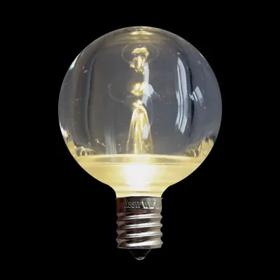 G50E12LEDT-TWW — G50/E12 LED Transparent Bulb – Traditional Warm White