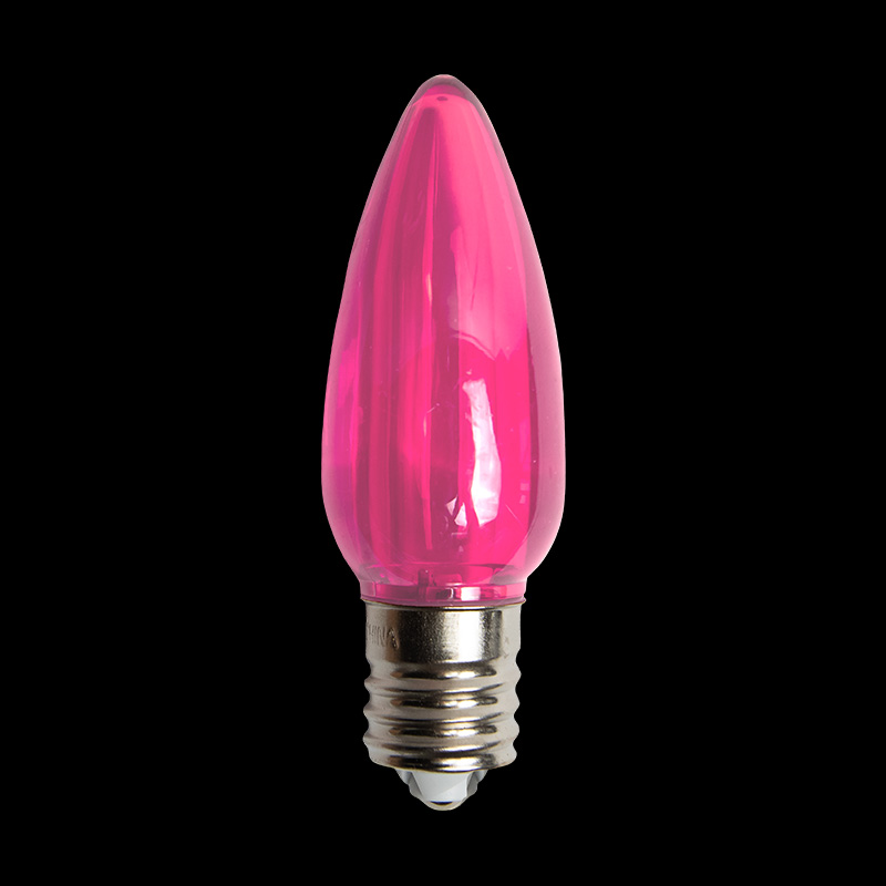 C9LEDT-PK — C9 LED Transparent Bulb Pink