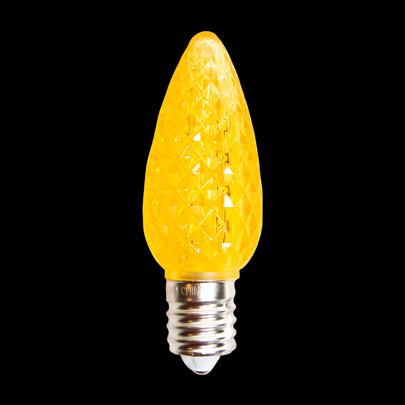C9V2LEDF-YL — C9 V2 LED Faceted Bulb – Yellow