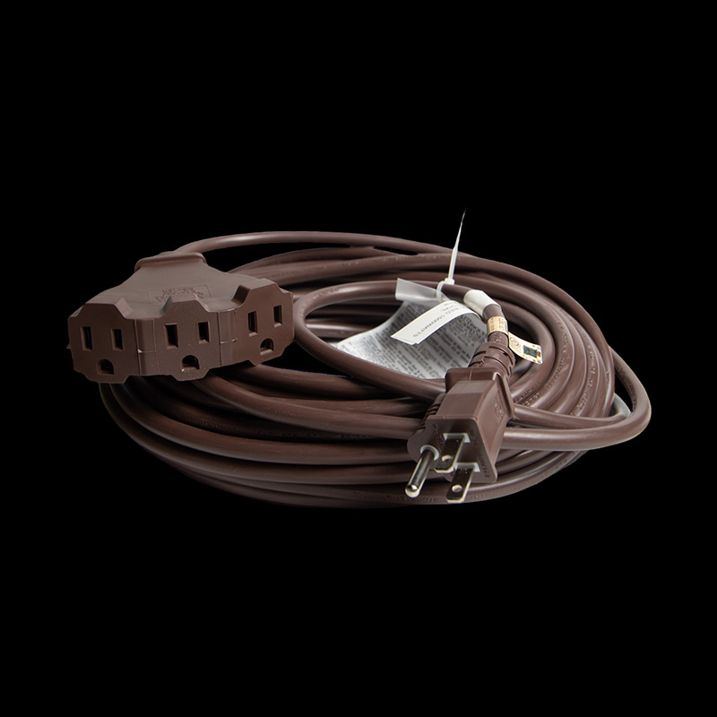 ACTTXT100-BR — 100′ Triple Tap Extension Cord – Brown