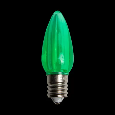 C9LEDT-GR — C9 LED Transparent Bulb Green