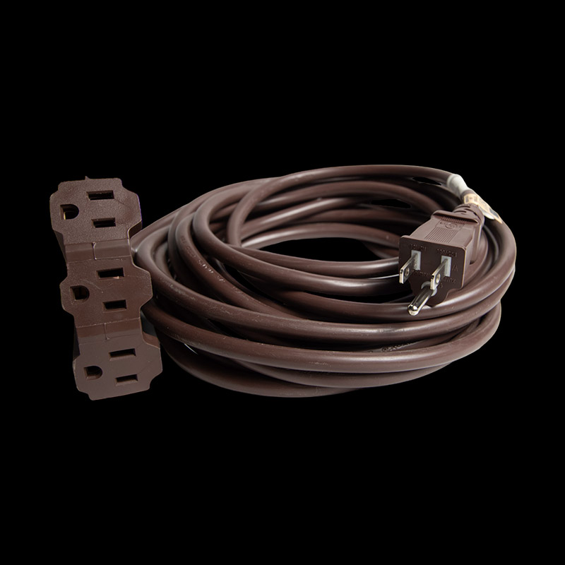 ACTTXT24-BR — 24′ Triple Tap Extension Cord – Brown